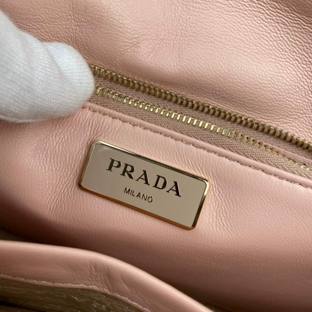 Prada 1BD292 Prada System nappa leather patchwork Bag Light Pink