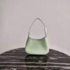 Prada 1BC499 Prada Cleo Brushed Leather Shoulder Bag in Green