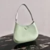Prada 1BC499 Prada Cleo Brushed Leather Shoulder Bag in Green