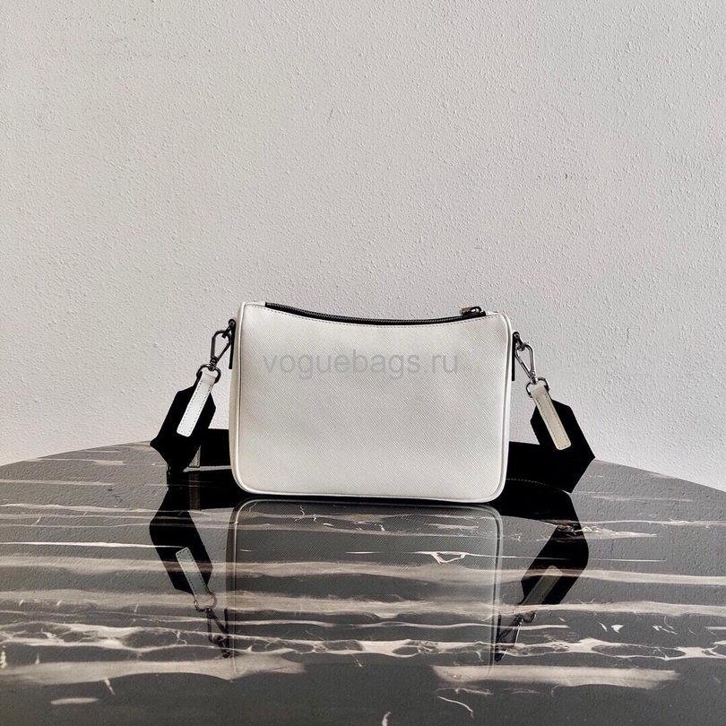 2VH113 Saffiano leather shoulder Bag in White