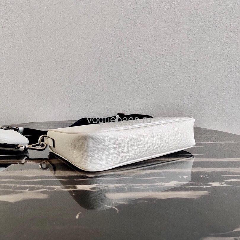 2VH113 Saffiano leather shoulder Bag in White