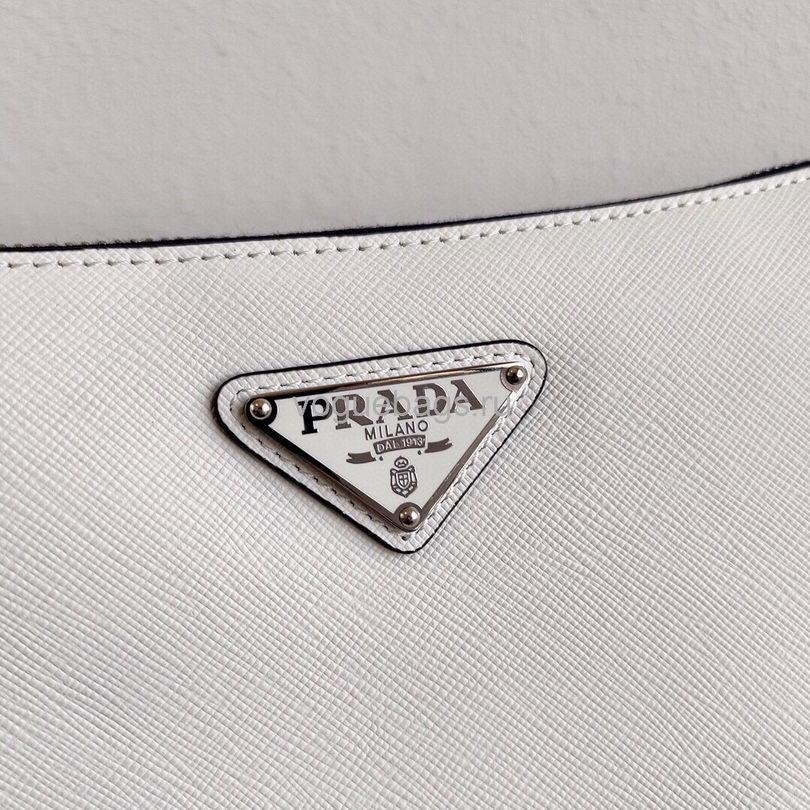 2VH113 Saffiano leather shoulder Bag in White