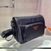 Prada 2VD041 Re Nylon And Saffiano Leather Shoulder Bag in Black