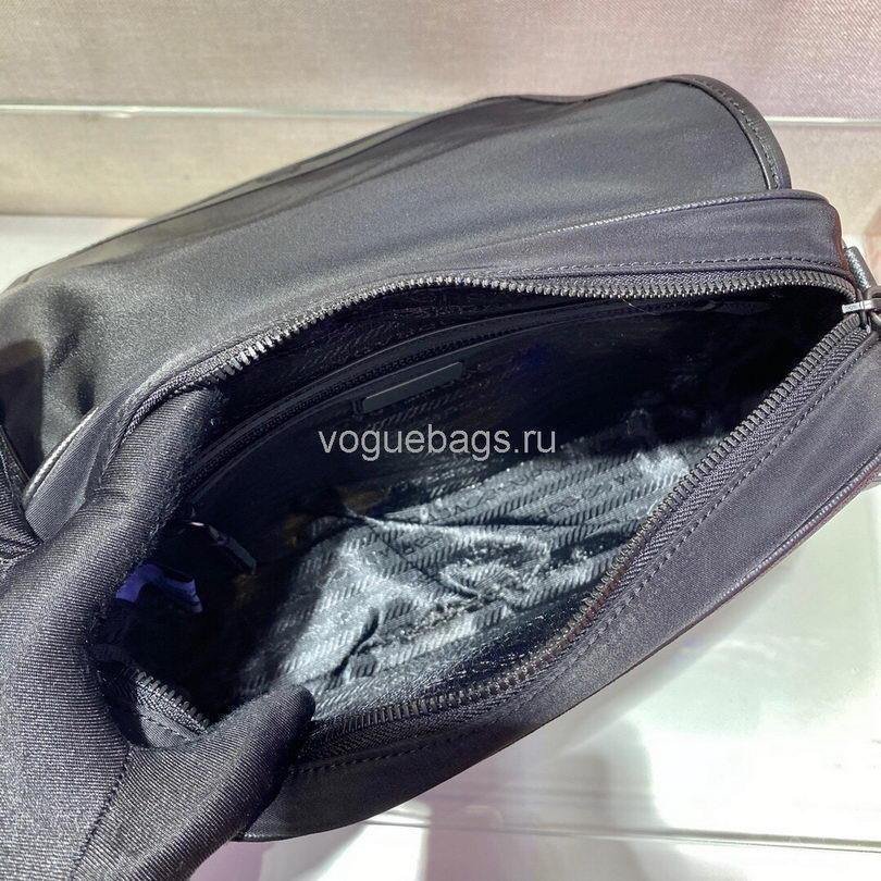 Prada 2VD041 Re Nylon And Saffiano Leather Shoulder Bag in Black