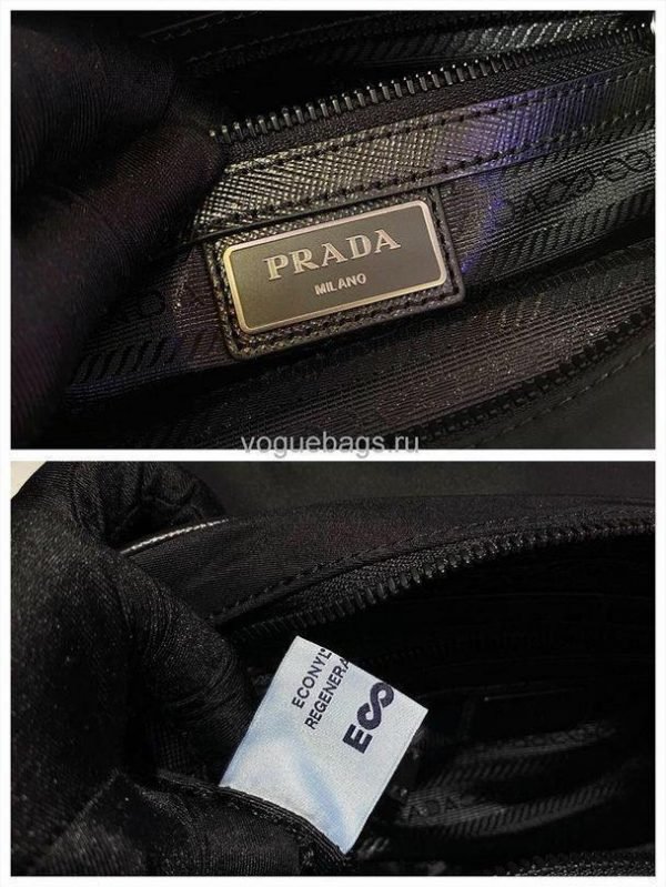 Prada 2VD041 Re Nylon And Saffiano Leather Shoulder Bag in Black
