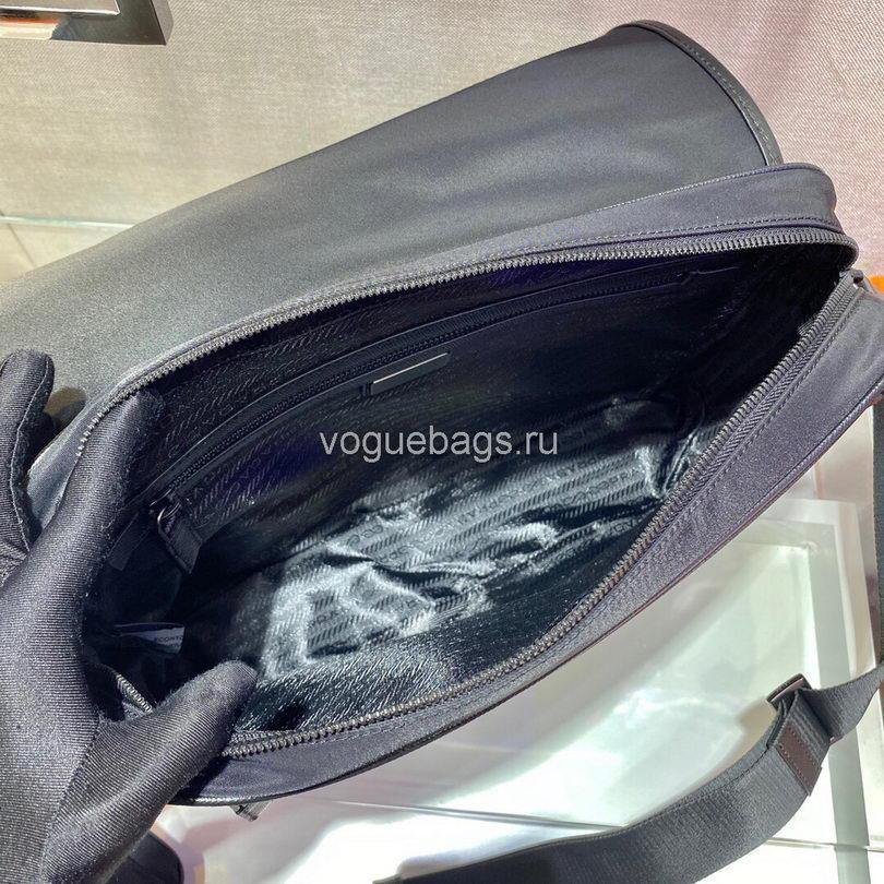 Prada 2VD039 Re Nylon And Saffiano Leather Shoulder Bag in Black