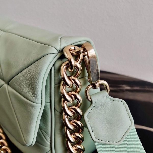 Prada 1BD292 Prada System nappa leather patchwork Bag Green