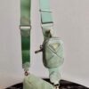 Prada 1BD292 Prada System nappa leather patchwork Bag Green