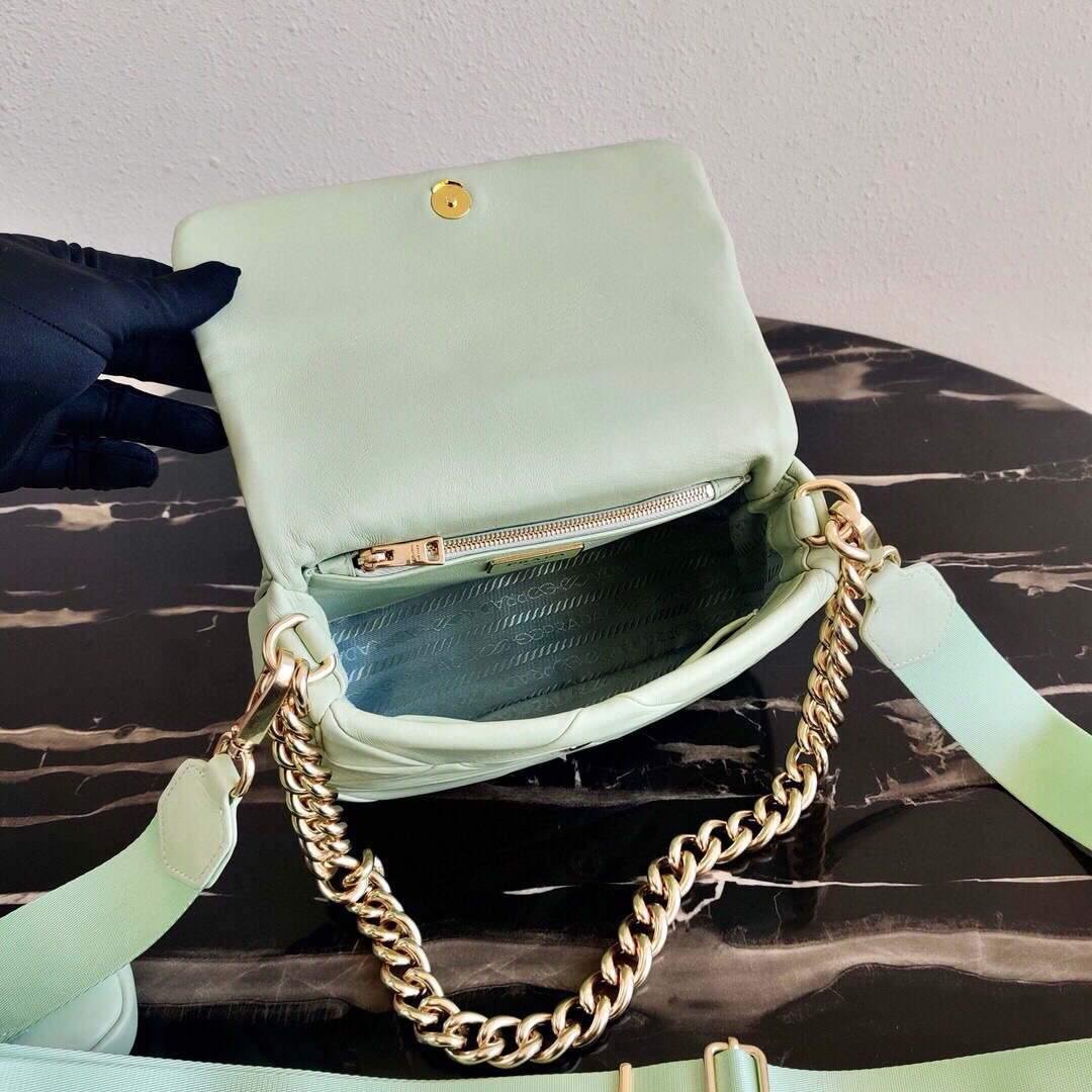 Prada 1BD292 Prada System nappa leather patchwork Bag Green