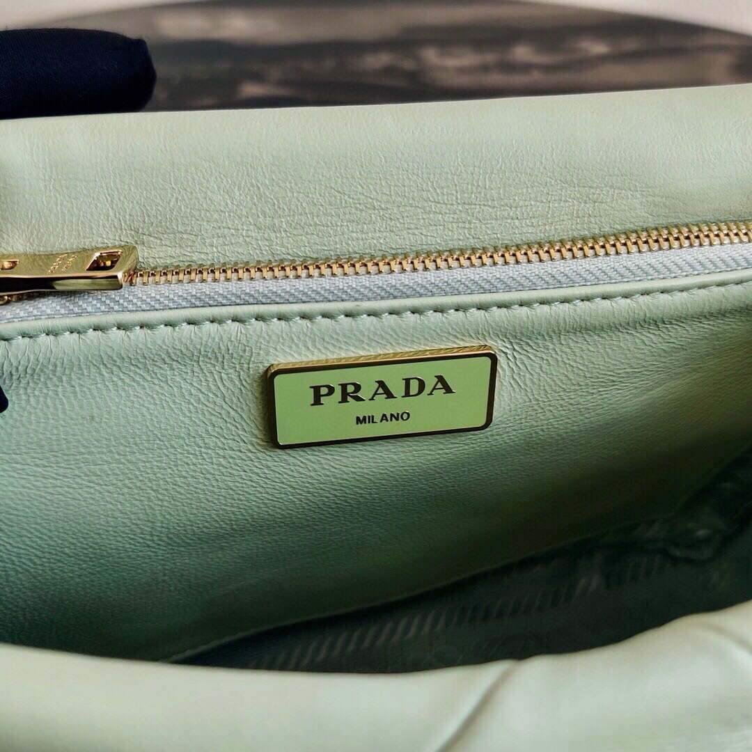 Prada 1BD292 Prada System nappa leather patchwork Bag Green