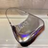 Prada 1BC499 Prada Cleo Brushed Leather Shoulder Bag In Sliver