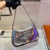 Prada 1BC499 Prada Cleo Brushed Leather Shoulder Bag In Sliver
