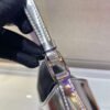 Prada 1BC499 Prada Cleo Brushed Leather Shoulder Bag In Sliver
