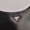 Prada 1BC499 Prada Cleo Brushed Leather Shoulder Bag in Black