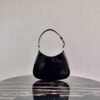 Prada 1BC156 Prada Cleo Brushed Leather Shoulder Bag Black