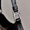 Prada 1BC156 Prada Cleo Brushed Leather Shoulder Bag Black