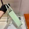 Replica Prada 1BA330 Brushed Leather Tote Bag Light Green