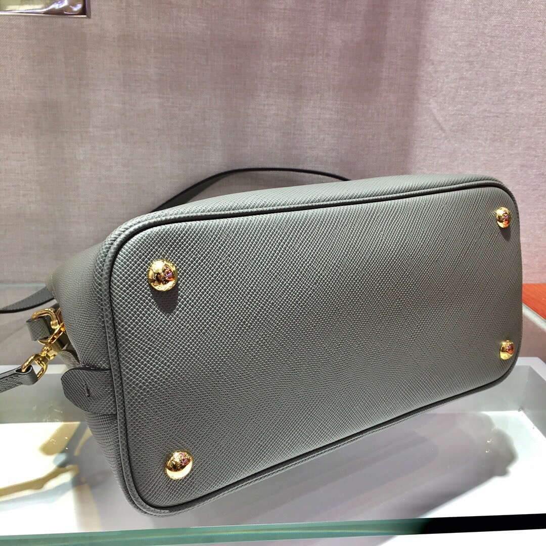 Replica Prada 1BA282 Medium Saffiano Leather Prada Matinee Bag Gray