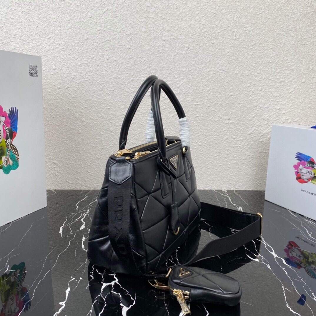 Small Prada Galleria Saffiano Leather bag 1BA863 Black