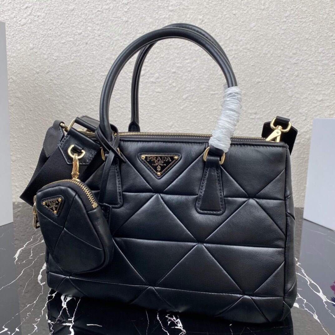 Small Prada Galleria Saffiano Leather bag 1BA863 Black