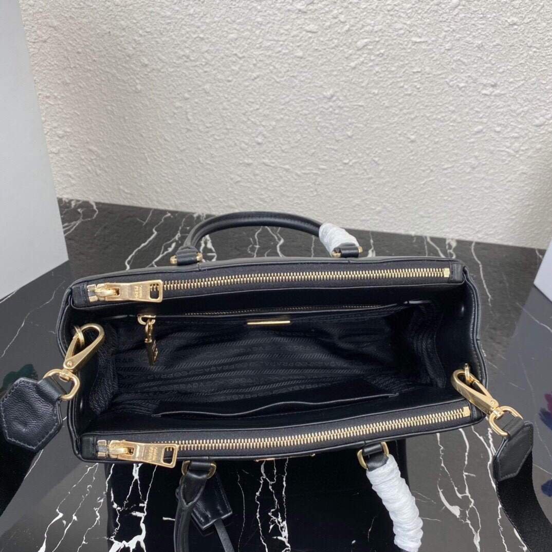 Small Prada Galleria Saffiano Leather bag 1BA863 Black