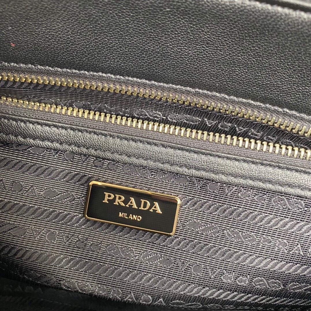 Small Prada Galleria Saffiano Leather bag 1BA863 Black