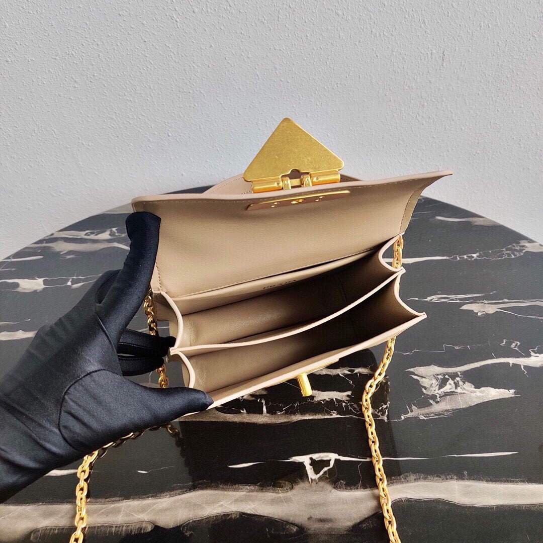 Replica Prada Saffiano Leather Symbole Bag 1BN021 Apricot