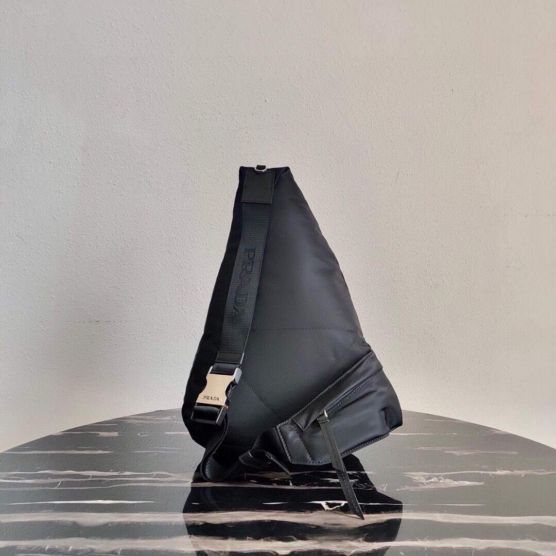 Replica Prada Re-Nylon and leather Backpack 2VZ092 Black