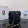Prada Nylon Vintage Chain Stray Bag 1BD630 Black