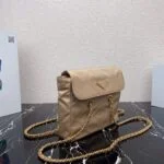 Prada Nylon Vintage Chain Stray Bag 1BD620 Apricot