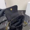 Prada Nylon Vintage Chain rhombus stray Bag 1BD619 Black