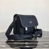 Prada Nylon and Saffiano Leather Bag with Strap 2VD769 Black