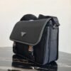 Prada Nylon and Saffiano Leather Bag with Strap 2VD769 Black