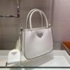 Prada Brushed leather handbag 1BA320 White