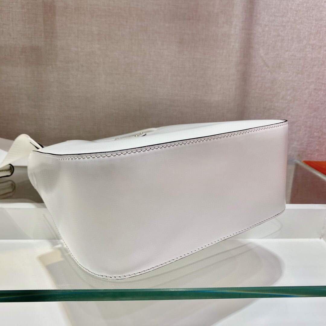 Prada Brushed leather handbag 1BA320 White