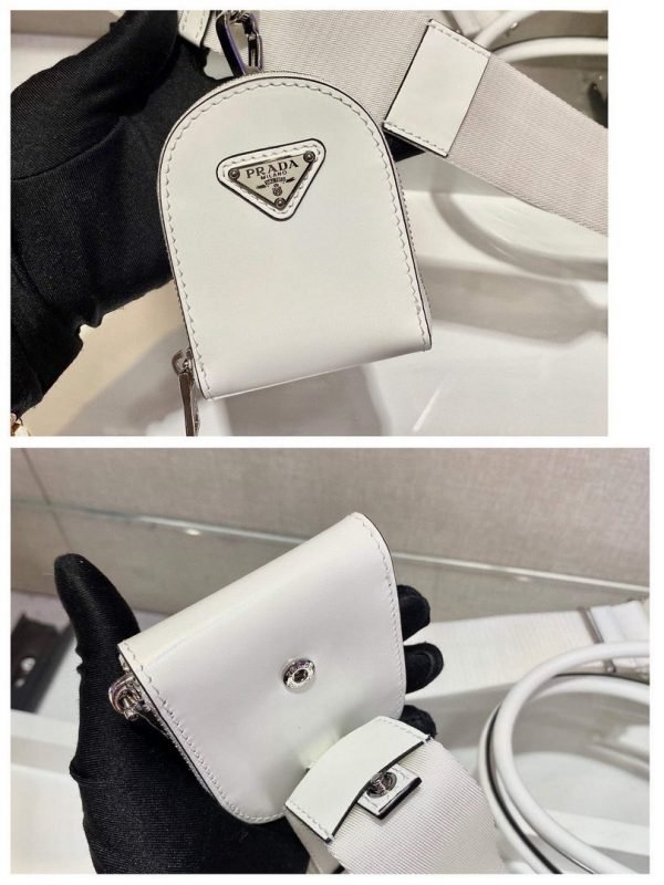 Prada Brushed leather handbag 1BA320 White