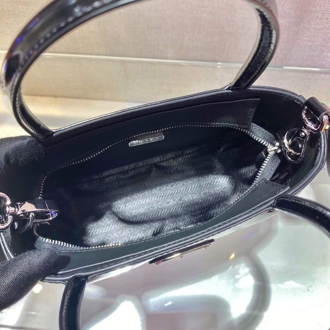 Prada Brushed leather handbag 1BA320 Black