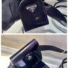 Prada Brushed leather handbag 1BA320 Black
