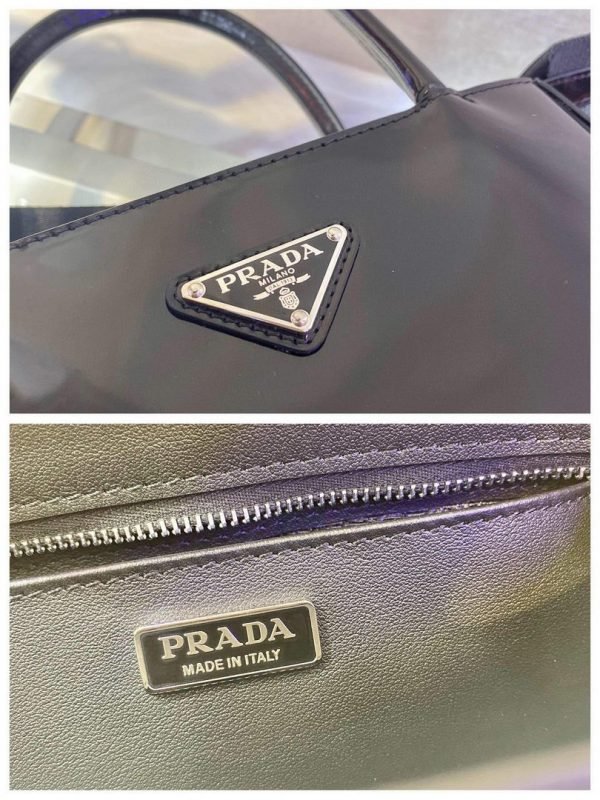 Prada Brushed leather handbag 1BA320 Black