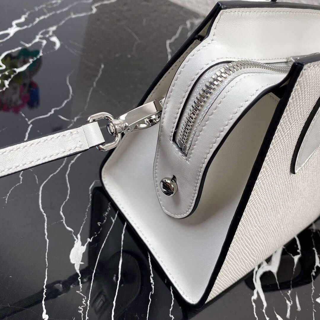 Prada 1BA269 Saffiano Leather Prada Monochrome Bag White