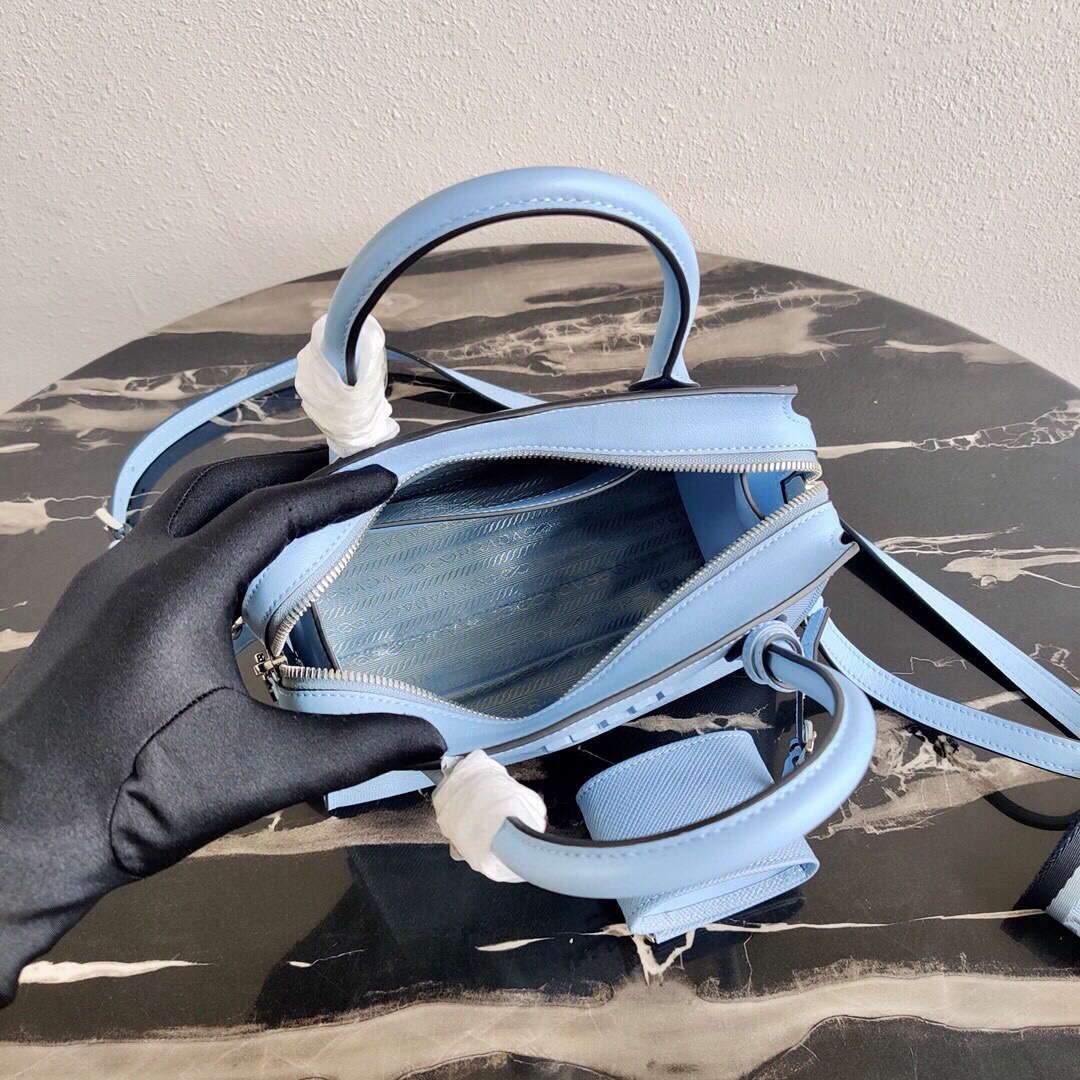 Prada 1BA269 Saffiano Leather Prada Monochrome Bag Blue