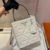 Replica Prada 1BA212 Medium Saffiano Leather Prada Panier Bag in White