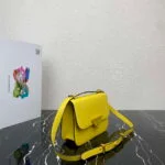 Prada 1BD320 Prada Emblème Saffiano Shoulder Bag Yellow