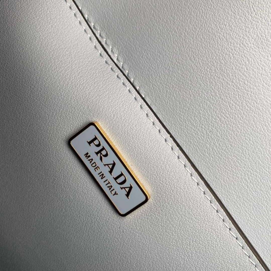 Prada 1BD320 Prada Emblème Saffiano Shoulder Bag Light Blue
