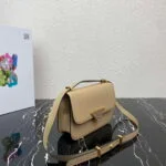 Prada 1BD320 Prada Emblème Saffiano Shoulder Bag Tan