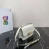 Prada 1BD320 Prada Emblème Saffiano Shoulder Bag White
