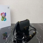Prada 1BD320 Prada Emblème Saffiano Shoulder Bag Black