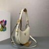 Prada 1BC194 Prada Arqué Leather Shoulder Bag White
