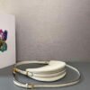 Prada 1BC194 Prada Arqué Leather Shoulder Bag White