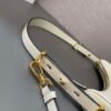 Prada 1BC194 Prada Arqué Leather Shoulder Bag White